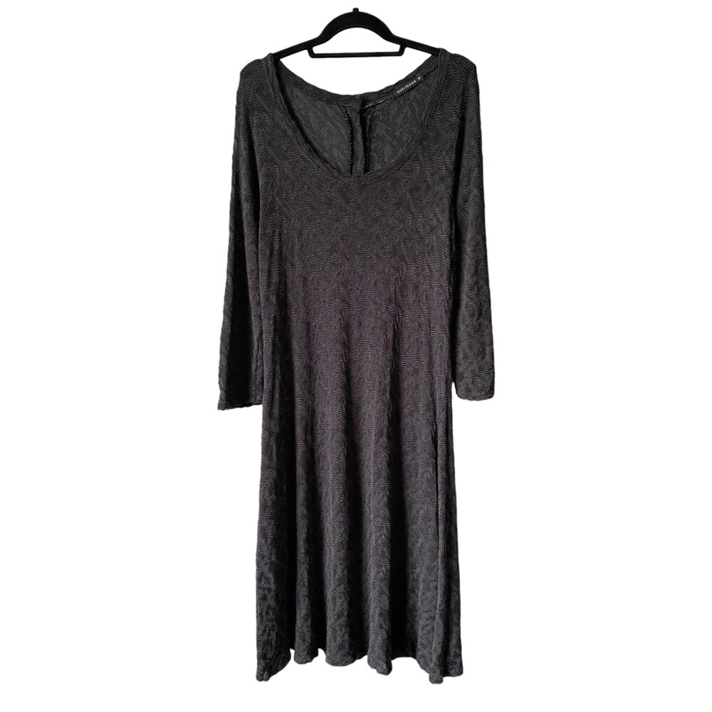 Vintage Cut Loose Long Sleeve Knit Dress